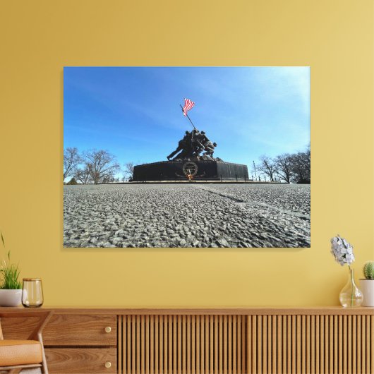 Iwo Jima uitgerekt canvas (Insitu (Woonkamer))