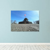 Iwo Jima uitgerekt canvas Afdruk (Insitu (Houten vloer))