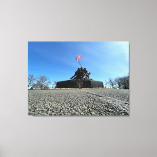 Iwo Jima uitgerekt canvas Afdruk
