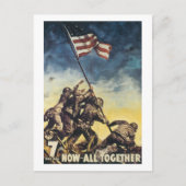 Iwo Jima vlag die kleuroorlog grafisch maakt Briefkaart (Voorkant)