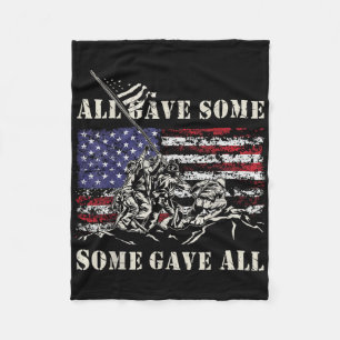 Iwo Jima Wwii Veteraan 4th of July Leger Amerikaan Fleece Deken