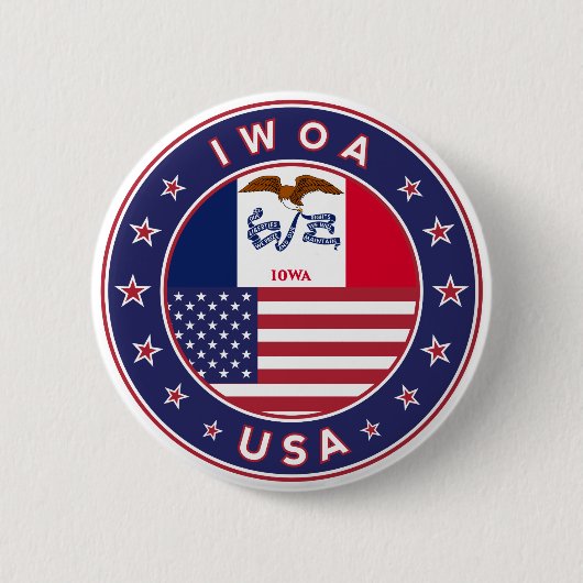 Iwoa Ronde Button 5,7 Cm (Voorkant)