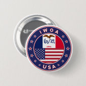 Iwoa Ronde Button 5,7 Cm (Voorkant /achterkant)
