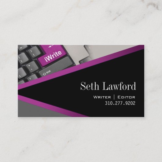 iWrite - Novelist Writer Editor Visitekaartje (Voorkant)