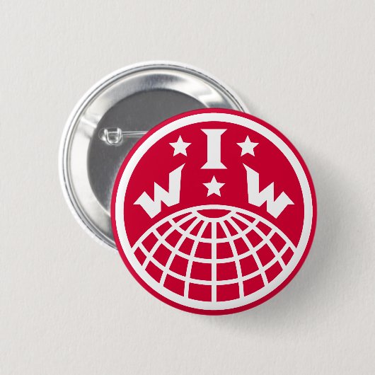 IWW Logo Ronde Button 5,7 Cm (Voorkant /achterkant)