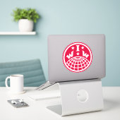 IWW Logo Sticker (Laptop op bureau)