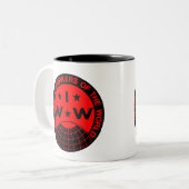 IWW Logo, Wobblies - Een grote EU-koffie-Mok Tweekleurige Koffiemok (Voorkant links)