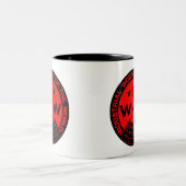 IWW Logo, Wobblies - Een grote EU-koffie-Mok Tweekleurige Koffiemok (Center)