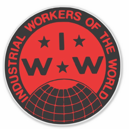 IWW Logo - Wobblies Sticker (Voorkant)