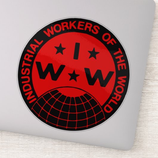 IWW Logo - Wobblies Sticker (Detail)