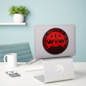 IWW Logo - Wobblies Sticker (Laptop op bureau)
