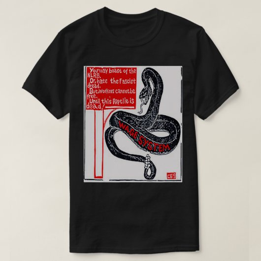 IWW WAGE SYSTEEM SNAKE T-SHIRT (Design voorkant)
