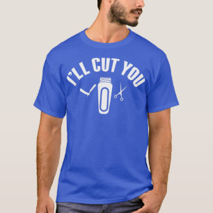 Ix27 L Snijd je kapper met haar. T-shirt