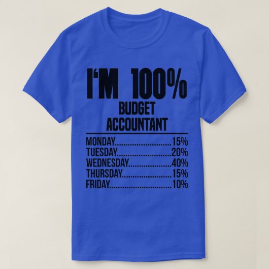 Ix27m 100-budgetaccountant t-shirt (Design voorkant)