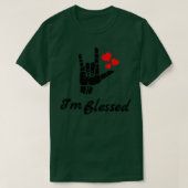 Ix27M BLESSED ASL Sign Language Design 1 T-shirt (Design voorkant)