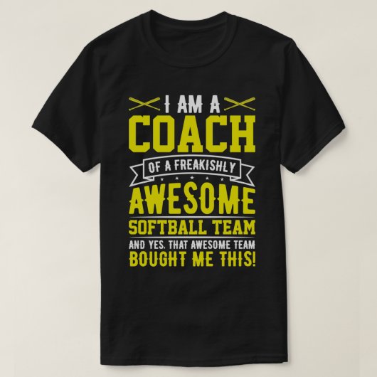 Ix27m een coach van een Geweldige Softball Team Fu T-shirt (Design voorkant)