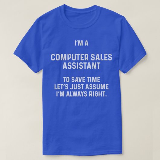 Ix27m een medewerker van de computerverkoop om tij t-shirt (Design voorkant)