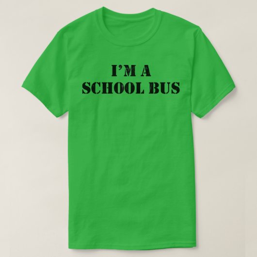 Ix27M een schoolbus Lazy Halloween Costume T-shirt (Design voorkant)