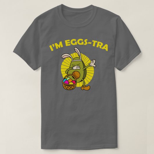 Ix27m Eggstra Funny Avocado Dabbing Easter T-shirt (Design voorkant)