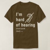 Ix27m hard of hearing minimalist design t-shirt (Design voorkant)