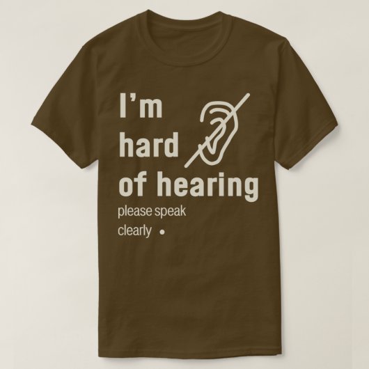Ix27m hard of hearing minimalist design t-shirt (Design voorkant)