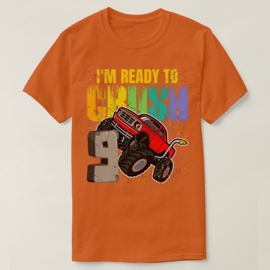 Ix27m klaar om vrachtwagen over 9 jaar oud 9 jaar  t-shirt (Design voorkant)