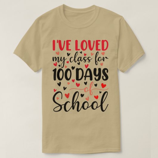 Ix27ve hield 100 dagen van school voor T T-shirt (Design voorkant)