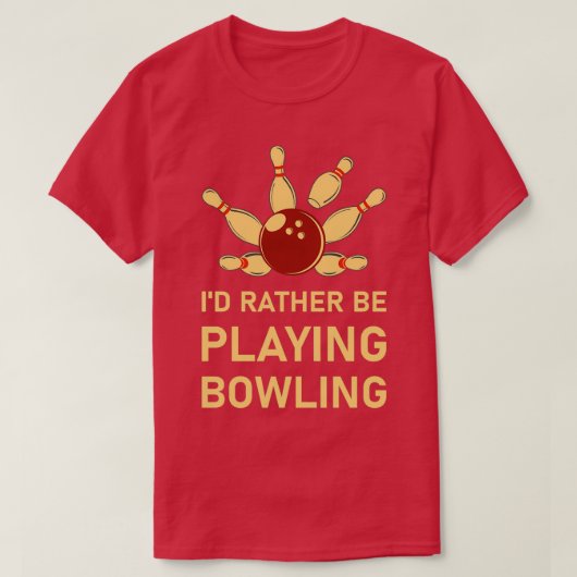 Ix7d Speel liever Bowling Bowler 1 T-shirt (Design voorkant)