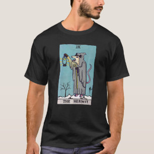 Ix The Hermit Opossum Witch Tarot Kaart Possum T-shirt