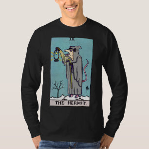 Ix The Hermit Opossum Witch Tarot Kaart Possum T-shirt