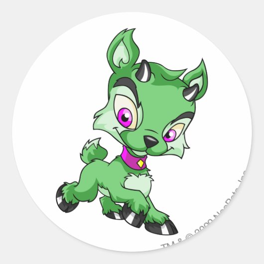 Ixi Green Ronde Sticker (Voorkant)