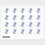 Ixi Striped Ronde Sticker (Vel)