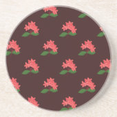 Ixora, Bloem van Maha Sarakham (donker) Zandsteen Zandsteen Onderzetter (Voorkant)