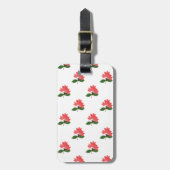 Ixora Coccinea, bloem van Maha Sarakham Bagagelabel (Voorkant verticaal)