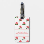 Ixora Coccinea, bloem van Maha Sarakham Bagagelabel (Achterkant verticaal)