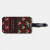 Ixora Coccinea, Bloem van Maha Sarakham (donker) Bagagelabel (Achterkant horizontaal)