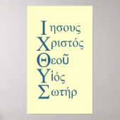 IXOYE-akrostisch (blauw) Poster (Voorkant)