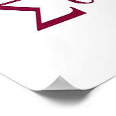 IXOYE-akrostisch (rood) Poster (Hoek)