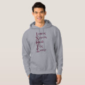 IXOYE-akrotisch (rood) Hoodie (Voorkant volledig)