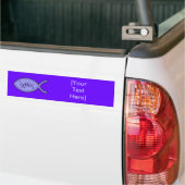 IXOYE Christelijk vissymbool - Blauw perkament Bumpersticker (Op Truck)