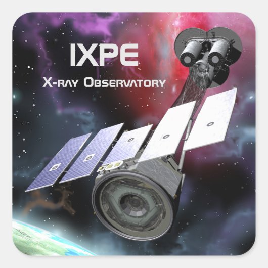 IXPE X-Ray Observatory Vierkante Sticker (Voorkant)
