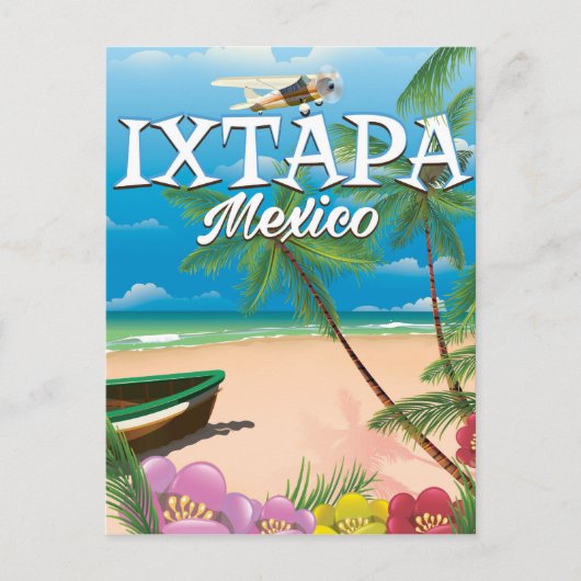Ixtapa Mexico strandposter Briefkaart (Voorkant)