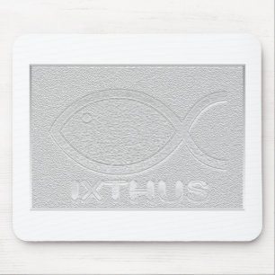 IXTHUS Christelijk vissymbool - Zilver Muismat