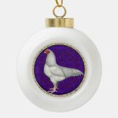 Ixworth Rooster Keramische Bal Ornament (Voorkant)