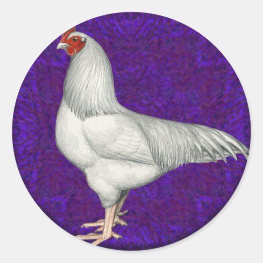 Ixworth Rooster Ronde Sticker (Voorkant)