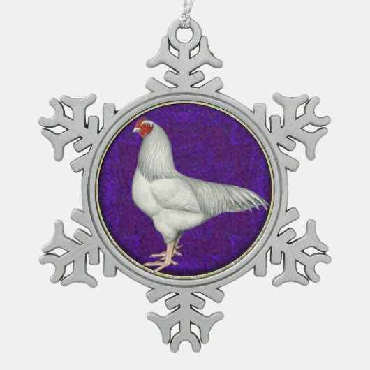 Ixworth Rooster Tin Sneeuwvlok Ornament (Voorkant)