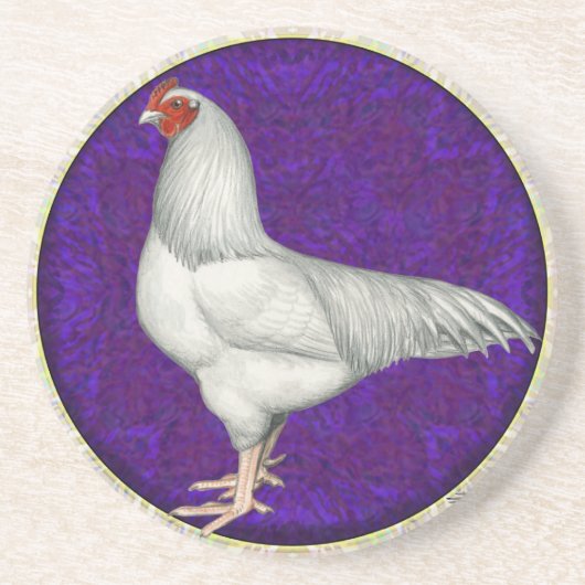 Ixworth Rooster Zandsteen Onderzetter (Voorkant)