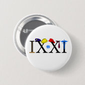 IXXI herinner me 9-11 Ronde Button 5,7 Cm (Voorkant /achterkant)