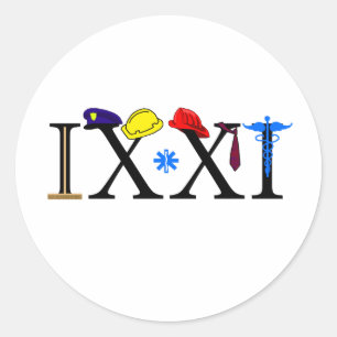 IXXI herinner me 9-11 Ronde Sticker