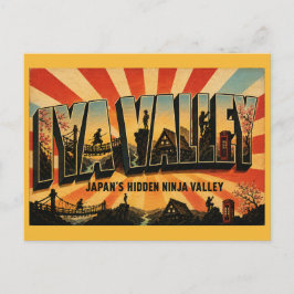 Iya-vallei Japan Verborgen Ninjadal Briefkaart
